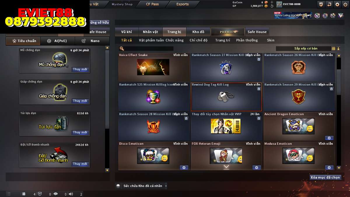 shop acc cf uy tin gia re